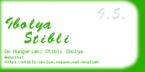 ibolya stibli business card